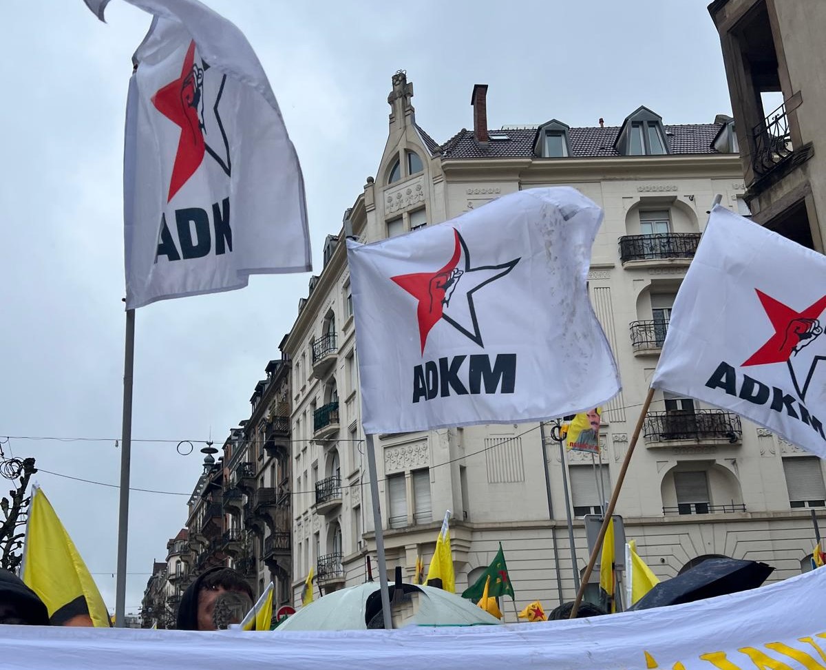 Strasbourg’da Rojava’ya statü ve Abdullah Öcalan’a özgürlük şiarıyla yürüyüş ve miting düzenlendi
